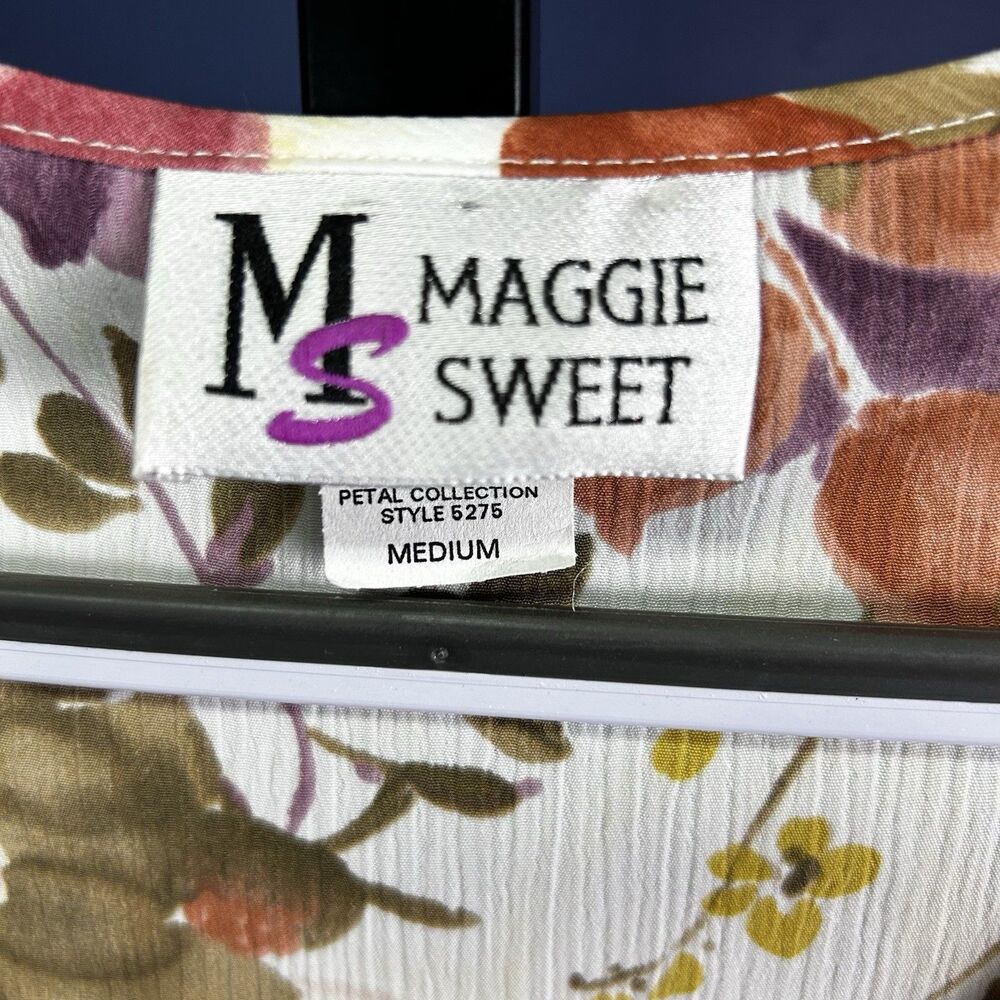 Maggie Sweet Women’s Size Medium Scoop-neck Sleeveless Floral Print Maxi - Picture 8 of 8